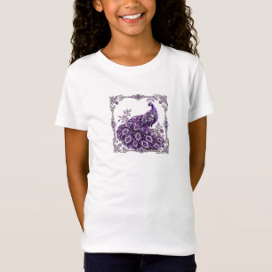 Purple Crystal Peacock Luxury collection T-Shirt