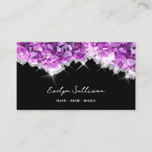 purple crystals business card