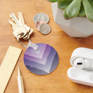 Purple crystals key ring