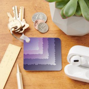 Purple crystals key ring