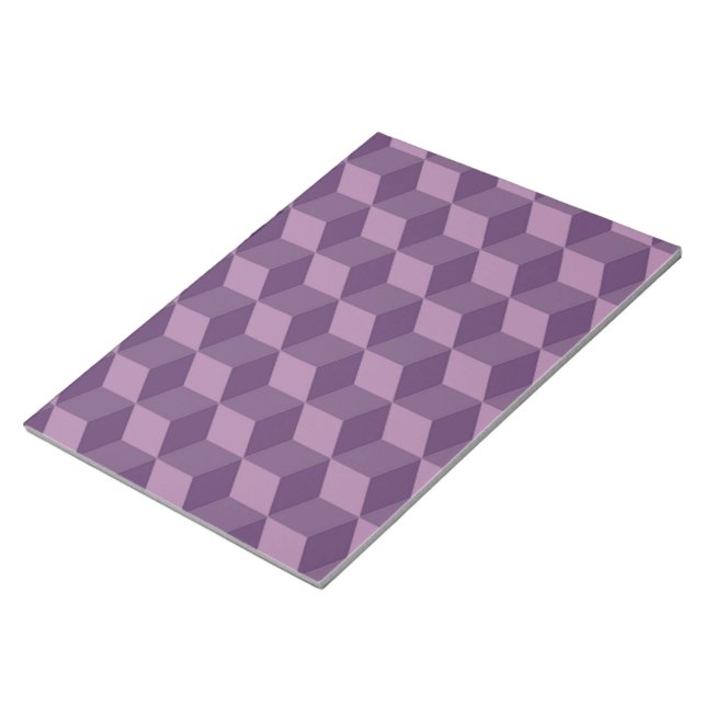 PURPLE CUBES PATTERN NOTEPAD (Angled)