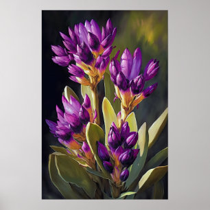 Purple Curcuma Flower Art Print Poster
