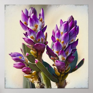 Purple Curcuma Flower Art Print Poster