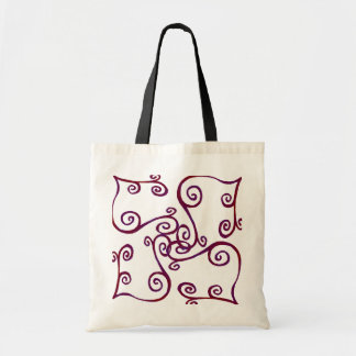 Purple Curls Tote Bag