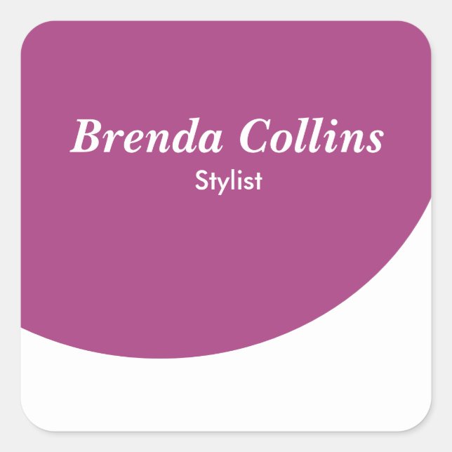 Purple curve and white square sticker (Front)