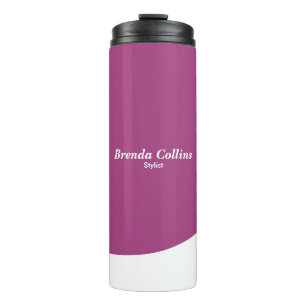 Purple curve and white thermal tumbler