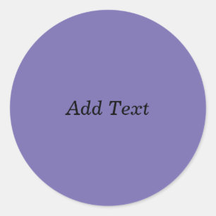 Purple Custom Add Text Create Your Own Classic Round Sticker