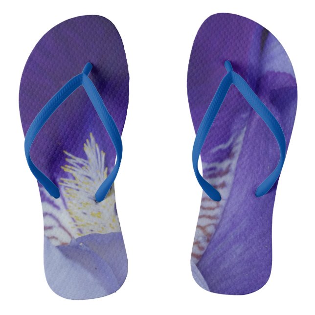 Purple Custom Adult, Slim Straps Flip Flops (Footbed)
