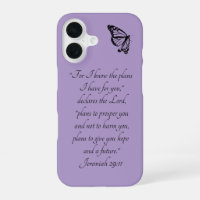 Purple Custom Bible Verse Butterfly Jeremiah 29:11
