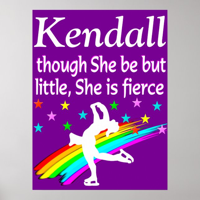 PURPLE CUSTOM LITTLE BUT FIERCE SKATING POSTER (Front)