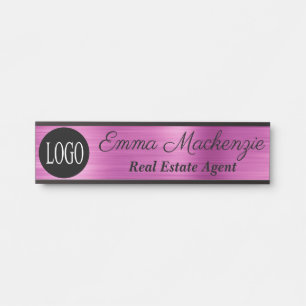 Purple Custom Logo Professional Office Door Sign
