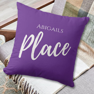 Purple Custom Name Place Cushion