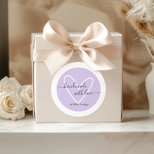 Purple Custom Thank You Sticker Packaging Label