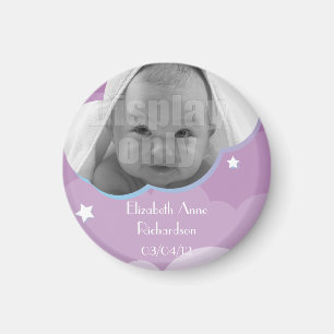 Purple customisable baby magnet