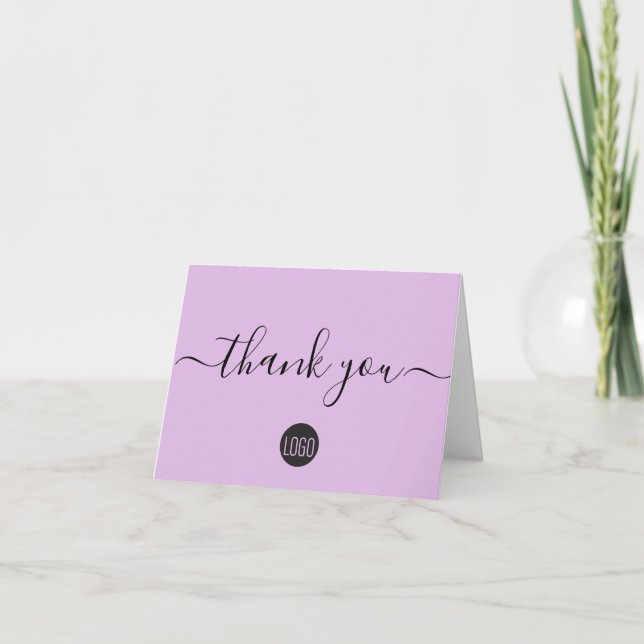 Purple Customisable Customer Appreciation Thank You Card (Front)