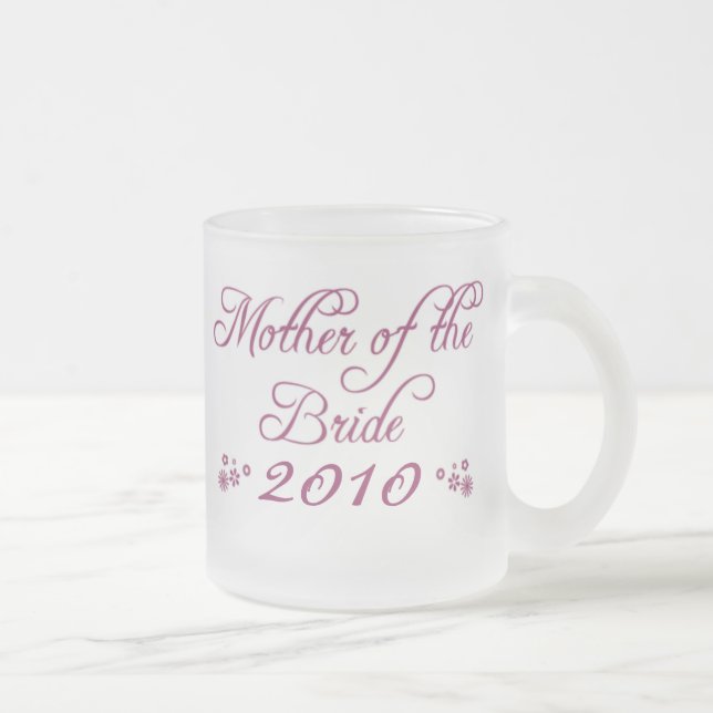 Purple customisable mother of bride frosted mug (Right)