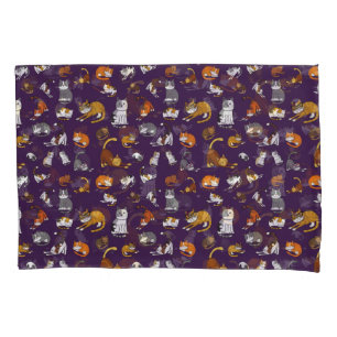 purple cute cat pattern design for cat lovers- pillowcase