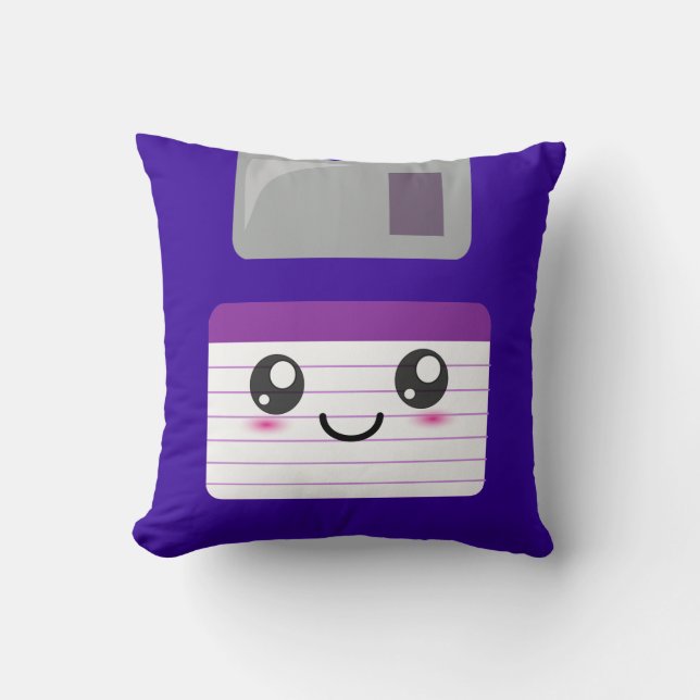 Purple Cute Floppy disc cushion (Front)