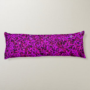 purple Cute Flowers Body Cushion