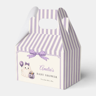 Purple Cute Ghost Halloween Baby Shower Favour Box