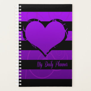 Purple Cute Heart Daily Planner