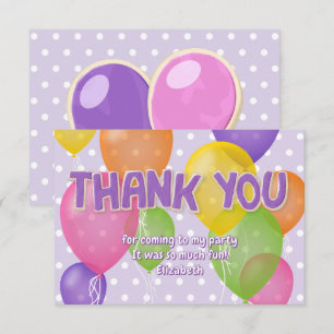 purple cutout cookies balloons birthday thank you