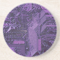 Purple Cyber Circuit Board Tech Art Electronics