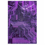 Purple Cyber Circuit Board Tech Art Electronics Photo Sculpture Magnet<br><div class="desc">Unleash your inner tech visionary with our electrifying circuit board art. This isn't just a design; it's a statement. Immerse yourself in the world of innovation with our bold colorways: serene blue, enigmatic purple, opulent gold, or vibrant fuchsia. Each piece is a fusion of art and technology, transforming the complex...</div>