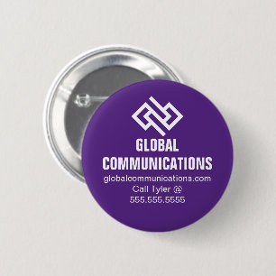 Purple Cyber Technology Computer Company Custom 6 Cm Round Badge