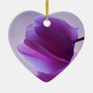 Purple Cyclamen Ceramic Tree Decoration