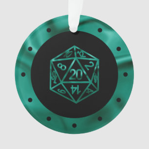 Purple D20 Crit   RPG Tabletop Role Player Dice Ornament