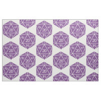 Purple D20 Dice Fabric