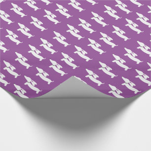 Purple Dachshund Wiener Dog Gift Wrap Paper