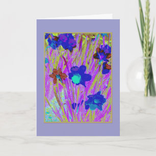 'Purple Daffodils' Greeting Card