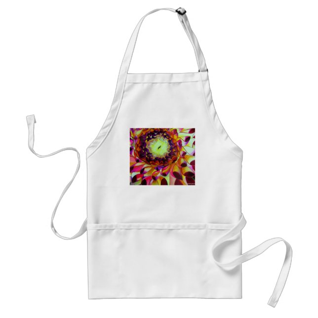 Purple Dahlia abstract original flower art Standard Apron (Front)