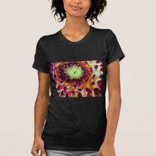 Purple Dahlia abstract original flower art T-Shirt