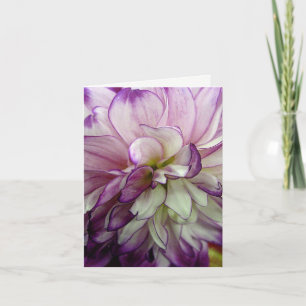 Purple Dahlia Blank Notecard