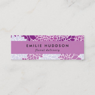 Purple Dahlia Flowers, Floristry, Flower Shop Mini Business Card