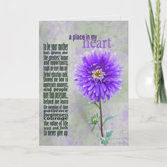 purple dahlia for daughter's birthday card (Front)