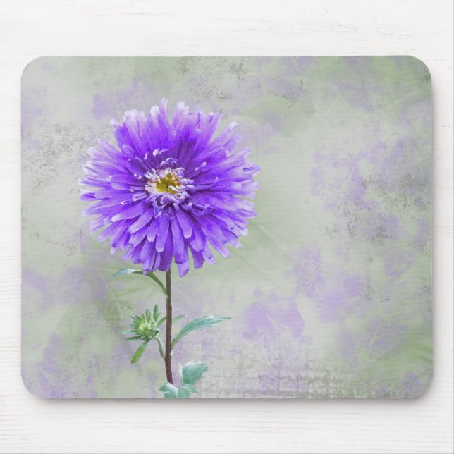 Purple Dahlia Mouse Mat (Front)