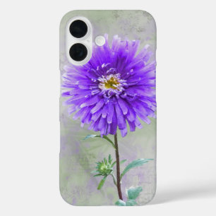 Purple Dahlia Watercolor iPhone 16 Case