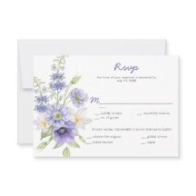 Purple Daisies, Anemones, Roses RSVP
