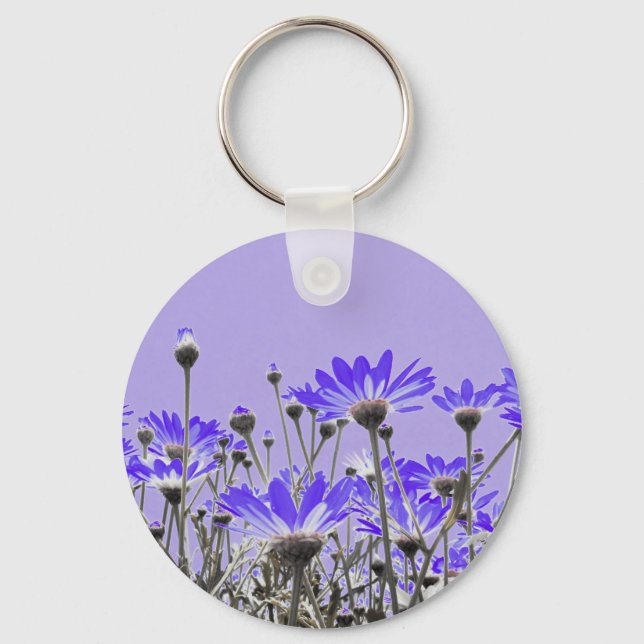 Purple Daisies Keychain (Front)