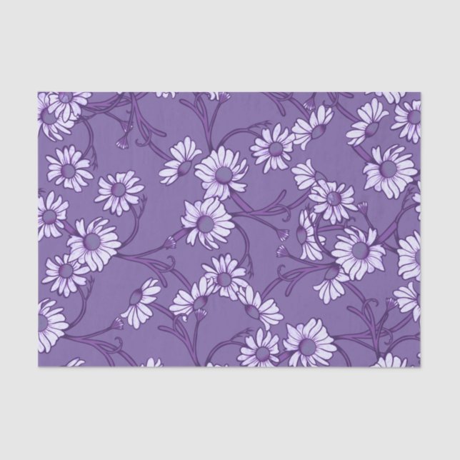 Purple Daisies Tissue Paper (Front)