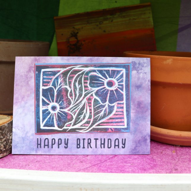 Purple daisy card (Creator Uploaded)