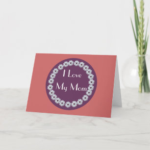 Purple Daisy Circle Card