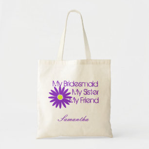 Purple Daisy/ Customisable Tote Bag