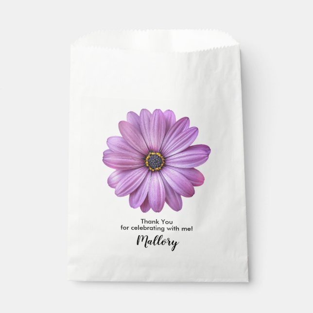 Purple Daisy Favour Bags (Front)