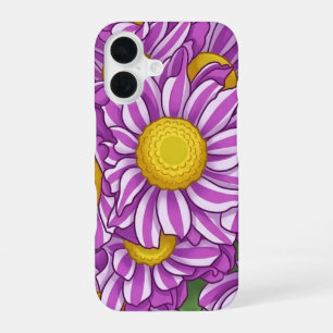 Purple Daisy Floral Illustration Phone Case