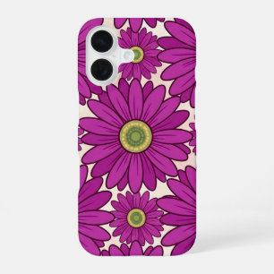Purple Daisy Floral Pattern iPhone Case Cover